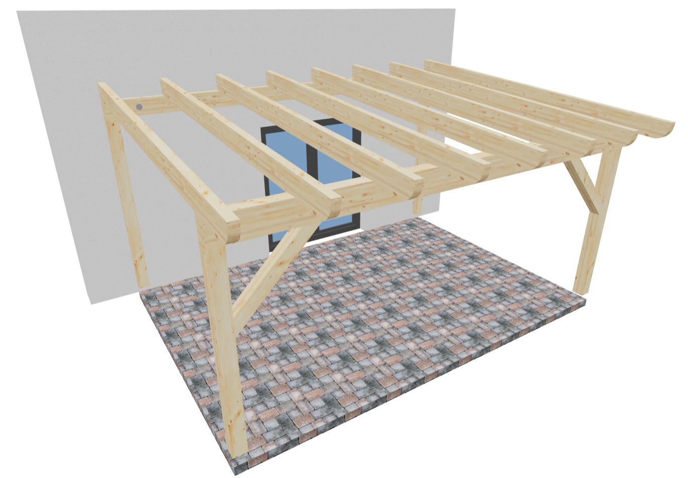 Terrassenüberdachung aus Leimholz